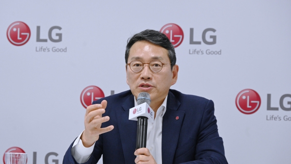 LG전자 조주완 사장이 기자간담회를 열고 LG전자의 미래 비전과 사업 경쟁력 강화 전략을 밝혔다.